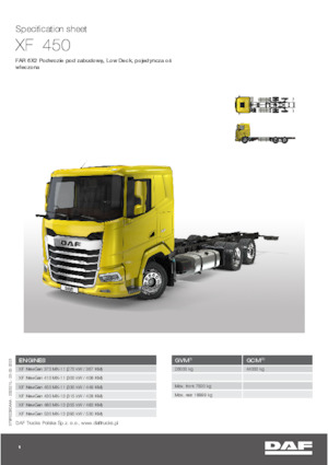 Telaio rigido DAF XF 480 FAR Low Deck