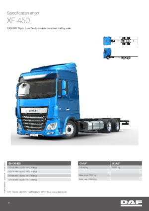 Telaio rigido DAF XF 450 FAS Low Deck