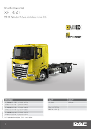 Telaio rigido DAF XF 480 FAS Low Deck