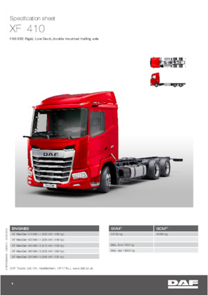 Telaio rigido DAF XF 480 FAS Low Deck
