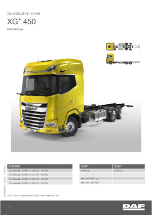 Telaio rigido DAF XG+ 530 FAN