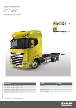Telaio rigido DAF XG+ 480 FAN Low Deck