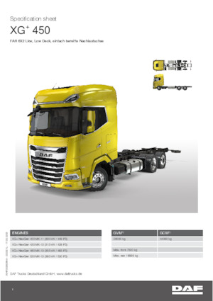 Telaio rigido DAF XG+ 480 FAR Low Deck