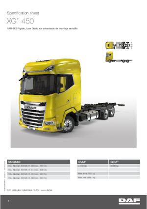 Telaio rigido DAF XG+ 480 FAR Low Deck