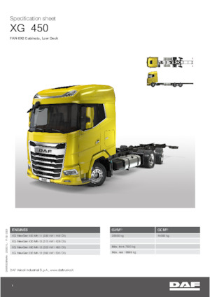 Telaio rigido DAF XG 430 FAN Low Deck