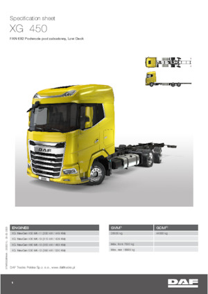 Telaio rigido DAF XG 430 FAN Low Deck