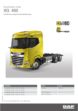 Telaio rigido DAF XG 530 FAS