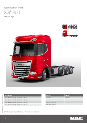 Telaio rigido DAF XG+ 450 FAW