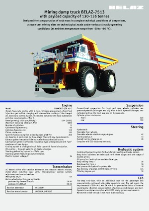 Dumper Rigidi Belaz 7513