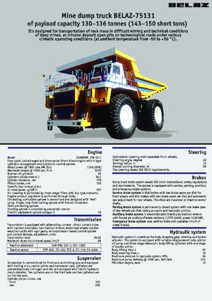 Dumper Rigidi Belaz 75131