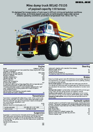 Dumper Rigidi Belaz 75135