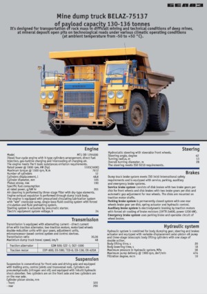 Dumper Rigidi Belaz 75137