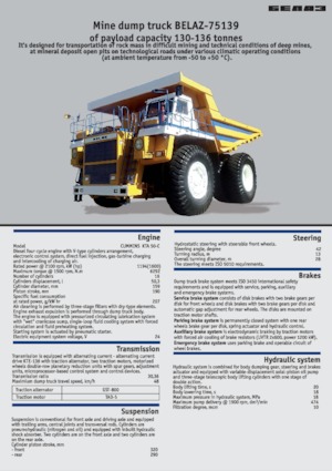 Dumper Rigidi Belaz 75139