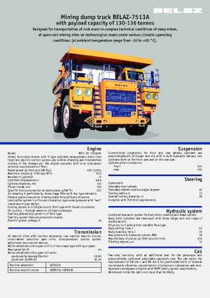 Dumper Rigidi Belaz 7513A