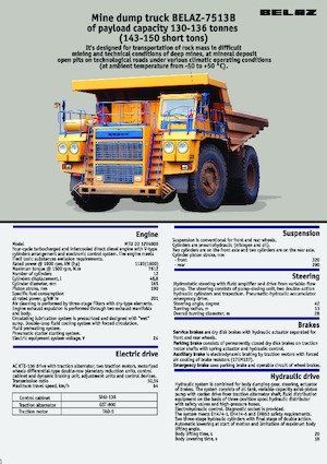 Dumper Rigidi Belaz 7513B