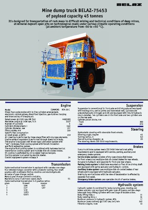 Dumper Rigidi Belaz 75453