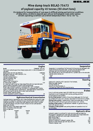Dumper Rigidi Belaz 75473