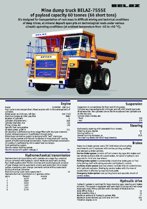 Dumper Rigidi Belaz 7555E