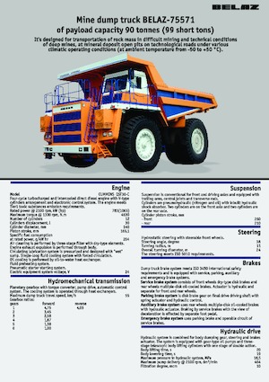 Dumper Rigidi Belaz 75571