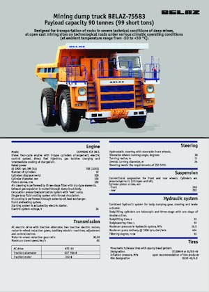 Dumper Rigidi Belaz 75583
