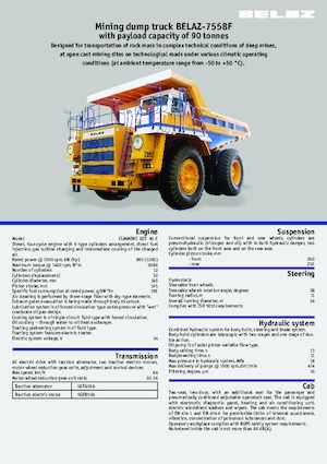 Dumper Rigidi Belaz 7558F