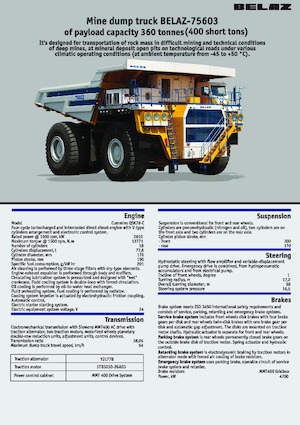 Dumper Rigidi Belaz 75603