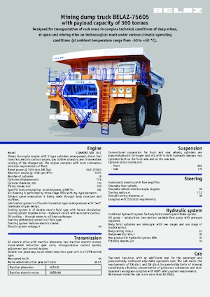 Dumper Rigidi Belaz 75605