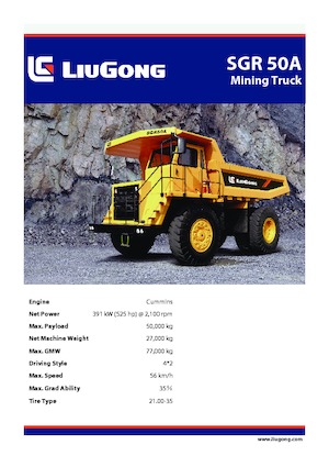 Dumper Rigidi Liugong SGR50A 