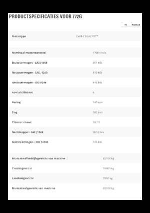 Dumper Rigidi Caterpillar 772G