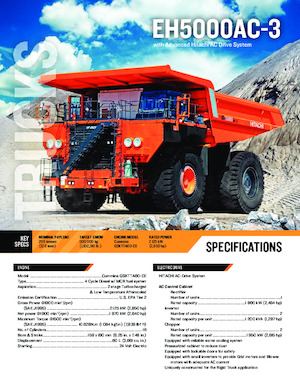 Dumper Rigidi Hitachi EH5000AC3
