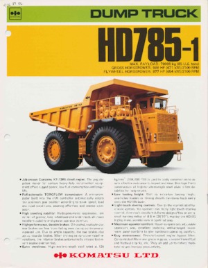 Dumper Rigidi Komatsu HD785-1