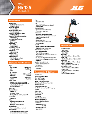 Sollevatori Telescopici Fissi JLG G 5-18 A
