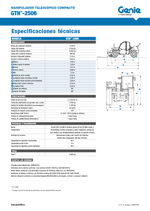 Sollevatori Telescopici Fissi Genie GTH-2506