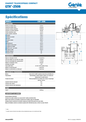 Sollevatori Telescopici Fissi Genie GTH-2506