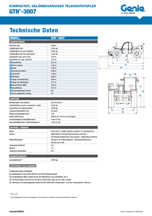 Sollevatori Telescopici Fissi Genie GTH-3007