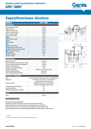 Sollevatori Telescopici Fissi Genie GTH-3007