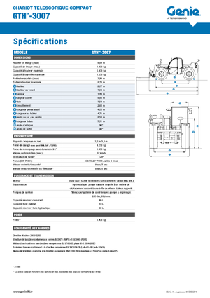 Sollevatori Telescopici Fissi Genie GTH-3007