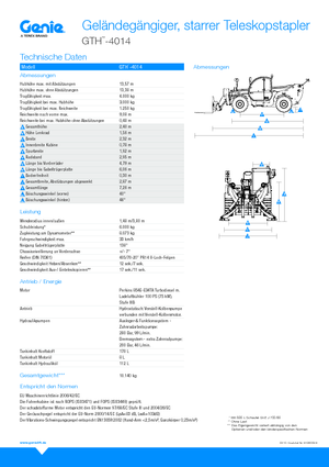 Sollevatori Telescopici Fissi Genie GTH4014