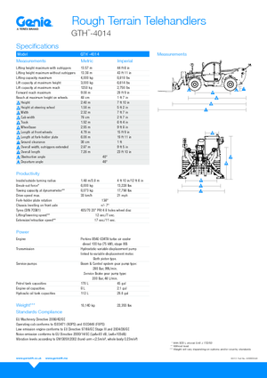 Sollevatori Telescopici Fissi Genie GTH4014