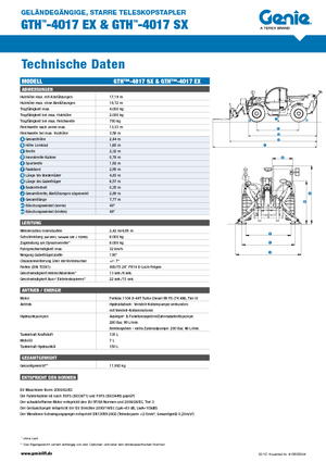Sollevatori Telescopici Fissi Genie GTH-4017 EX