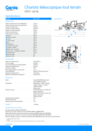 Sollevatori Telescopici Fissi Genie GTH4018