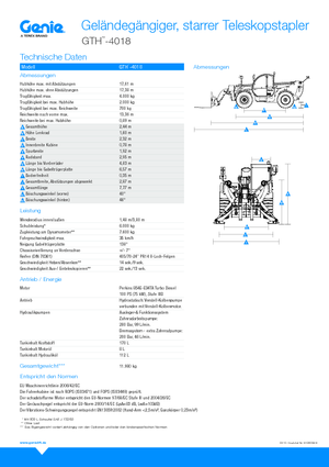 Sollevatori Telescopici Fissi Genie GTH4018