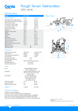 Sollevatori Telescopici Fissi Genie GTH4018