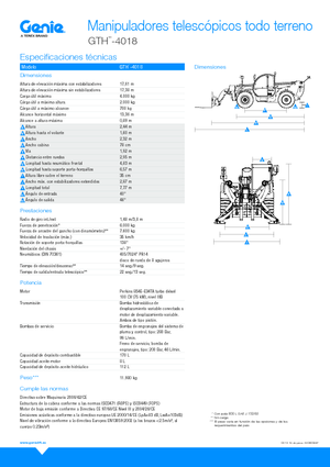 Sollevatori Telescopici Fissi Genie GTH4018