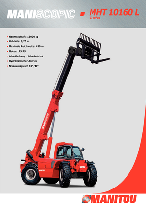 Sollevatori Telescopici Fissi Manitou MHT 10160 L Turbo