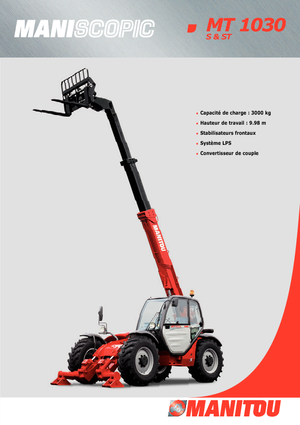 Sollevatori Telescopici Fissi Manitou MT 1030 S Evolution