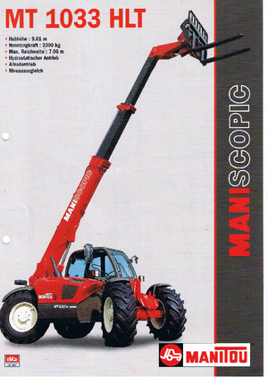 Sollevatori Telescopici Fissi Manitou MT 1033 HLT