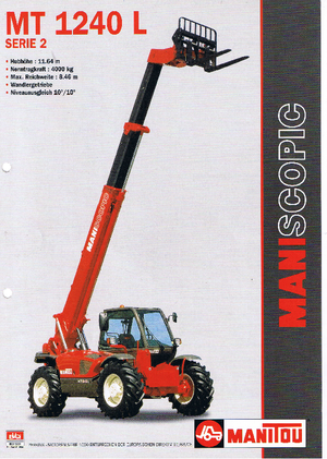 Sollevatori Telescopici Fissi Manitou MT 1240 L