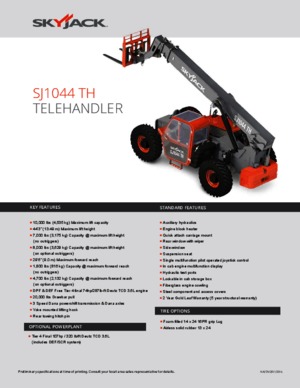 Sollevatori Telescopici Fissi Skyjack SJ1044 TH