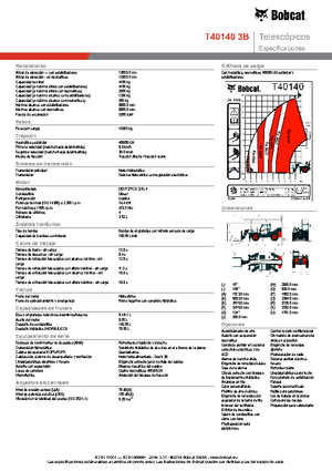 Sollevatori Telescopici Fissi Bobcat T40140 IIIB